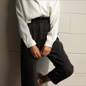 Oak + Fort Paperbag Hight Waisted Straight Jeans